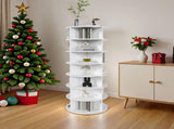 Rotating Shoe Rack Tower, 7-Tier Spinning Storage Rack, Free Standing 360&deg Revolving Shoe W1196P512181