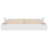 Storage Bed with Mattress Pure White 183 x 213 cm Faux leather 3369979