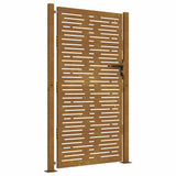 Garden Gate 100x200 cm Corten Steel Square Design 153255