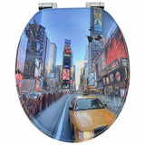Soft-Close Toilet Seat Multicolour 44 x 38 cm MDF board 42027181