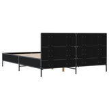 Bed Frame without Mattress Black 150x200 cm King Size 3280002