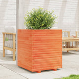 Garden Planter Wax Brown 60x60x72 cm Solid Wood Pine 3282616