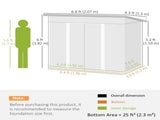 7 x 4ft Outdoor Garden Metal Storage Shed, Tool Storage Box for Backyard, Patio and Lawn, Light T3398P323867