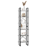 Storage Shelf Concrete Grey 60x30x210cm Engineered Wood 806521