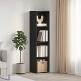 Book Cabinet Black Oak 143 x 30 x 36 cm Engineered Wood 862409