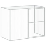 Dog House with Run Anthracite 214x865x181 cm Galvanised Steel 3189134