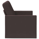 2 Seater Sofa Dark Brown 150 x 81 x 82 cm Fabric 42041077