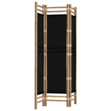Folding 3-Panel Room Divider 120 cm Bamboo and Canvas 350627