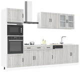 7 Piece Kitchen Cabinet Set Kalmar Grey Sonoma Engineered Wood 3314747