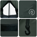 Tipi Tent with Roof Army Green 250 x 250 cm Polyester and Steel 42028722