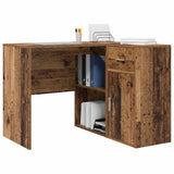 Corner Desk with Drawer Old Wood 102 x 88 x 75 cm 3337279