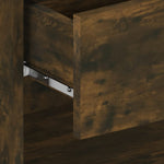 ZNTS Wall-mounted Bedside Cabinets 2 pcs Smoked Oak 816947