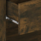 ZNTS Wall-mounted Bedside Cabinets 2 pcs Smoked Oak 816947
