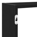 Wall Cube Shelf 7 Compartments Black Engineered Wood 860023