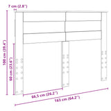 Headboard White Engineered wood 888093
