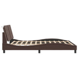 Bed Frame with LED without Mattress "Zadar" Brown 160x200 cm 3214119