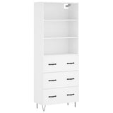 Highboard White 69.5x34x180 cm Engineered Wood 3189373