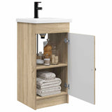 Bathroom Vanity with Sink Sonoma Oak 42 x 40 x 84.5 cm 889996