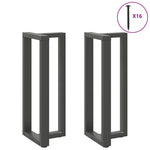 ZNTS Bar Table Legs T-Shaped 2 pcs Anthracite 40x35x cm Steel 4013086