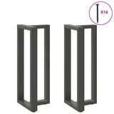 ZNTS Bar Table Legs T-Shaped 2 pcs Anthracite 40x35x cm Steel 4013086