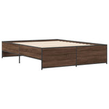 Bed Frame without Mattress Brown Oak 140x200 cm 3279891