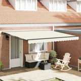 Retractable Awning Cream 400 x 300 cm Polyester and Metal 3330492