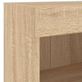 7 Piece TV Wall Units with LED Sonoma Oak Engineered Wood 3216585
