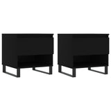Coffee Tables 2 pcs Black 50x46x50 cm Engineered Wood 830927