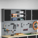 Tool Cabinet with Shelf Black and Grey 150 x 20 x 55 cm Steel 4103475