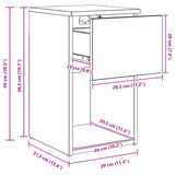 Bed Cabinet 2 pcs Artisan Oak 29 x 31.5 x 49 cm Engineered Wood 8001112