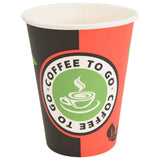 Paper Coffee Cups 1000 pcs 12oz 300ml Red and Black 4102788