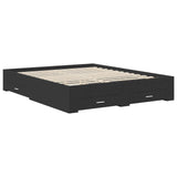 Bed Frame with Headboard Black 160 x 200 cm Engineered Wood 3410871