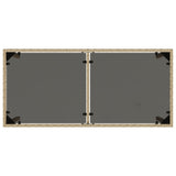 Garden Table with Glass Top Beige 115x54x74 cm Poly Rattan 365075