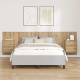 Headboard with Cabinet 3 pcs Artisan Oak Engineered Wood 3416032