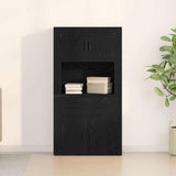 Highboard Black oak 80 x 33 x 150 cm Engineered wood 3334342