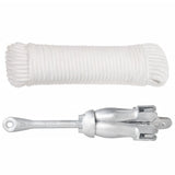 Folding Anchor with Rope Silver 4 kg Hot Dip Galvanized Cast Iron 94276