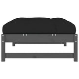 Garden Footstool Grey 120x80 cm Solid Wood Pine 825739