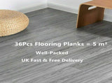 5m Floor Planks Tiles Self Adhesive Wood Effect Vinyl Flooring Kitchen Bathroom 18712009