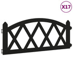 Lawn Edgings 17 pcs Black 10 m PP 318297
