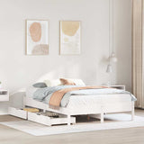 Bed Frame without Mattress White 160x200 cm Solid Wood Pine 3301705