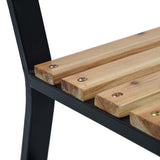 Garden Bench Black Wood 120 cm Durable Garden Bench 47940