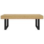 ZNTS Coffee Table Light Brown and Black 120x60x40 cm MDF and Iron 286102