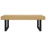 ZNTS Coffee Table Light Brown and Black 120x60x40 cm MDF and Iron 286102