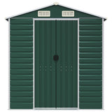 Garden Shed Green 191x555x198 cm Galvanised Steel 3188236