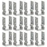 ZNTS Fence Anchors 12 pcs Silver 8x6x15 cm Galvanised Steel 145331