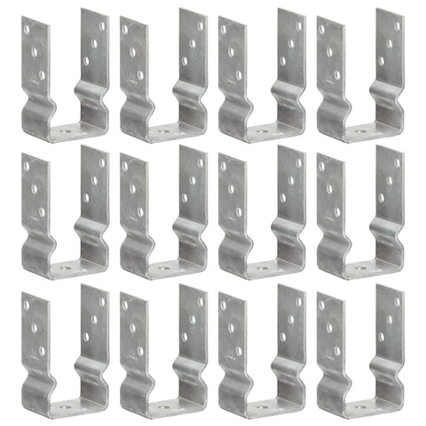 ZNTS Fence Anchors 12 pcs Silver 8x6x15 cm Galvanised Steel 145331