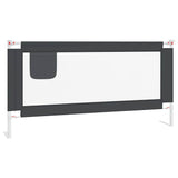 Toddler Safety Bed Rail Dark Grey 180x25 cm Fabric 10231