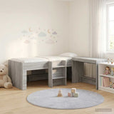 Kids'High Bed Frame with Desk 2 pcs Grey Sonoma 3423459