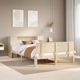 Bookcase Bed without Mattress 140x190cm Solid Wood Pine 3322628