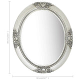 Wall Mirror Baroque Style 50x60 cm Silver 320350